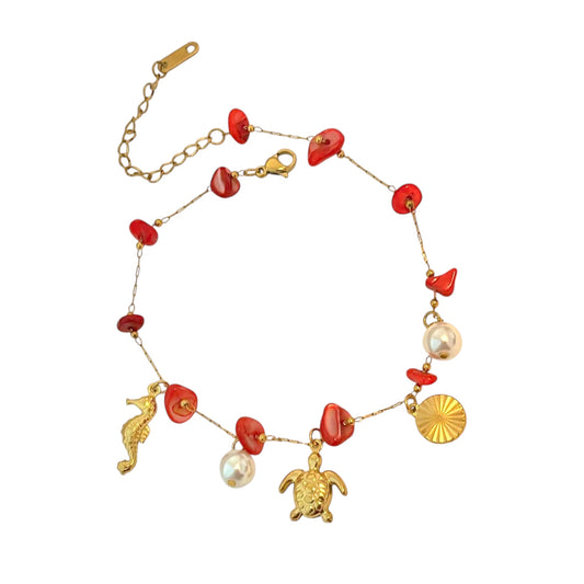 Reef Coral Island Anklet