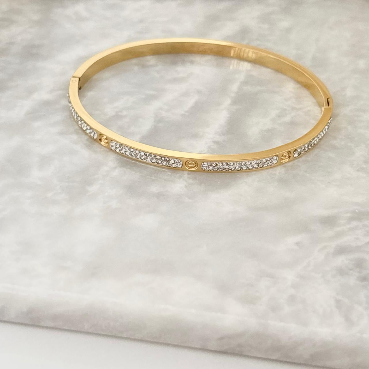 Luxe Glitz Diamante Bracelet -18K