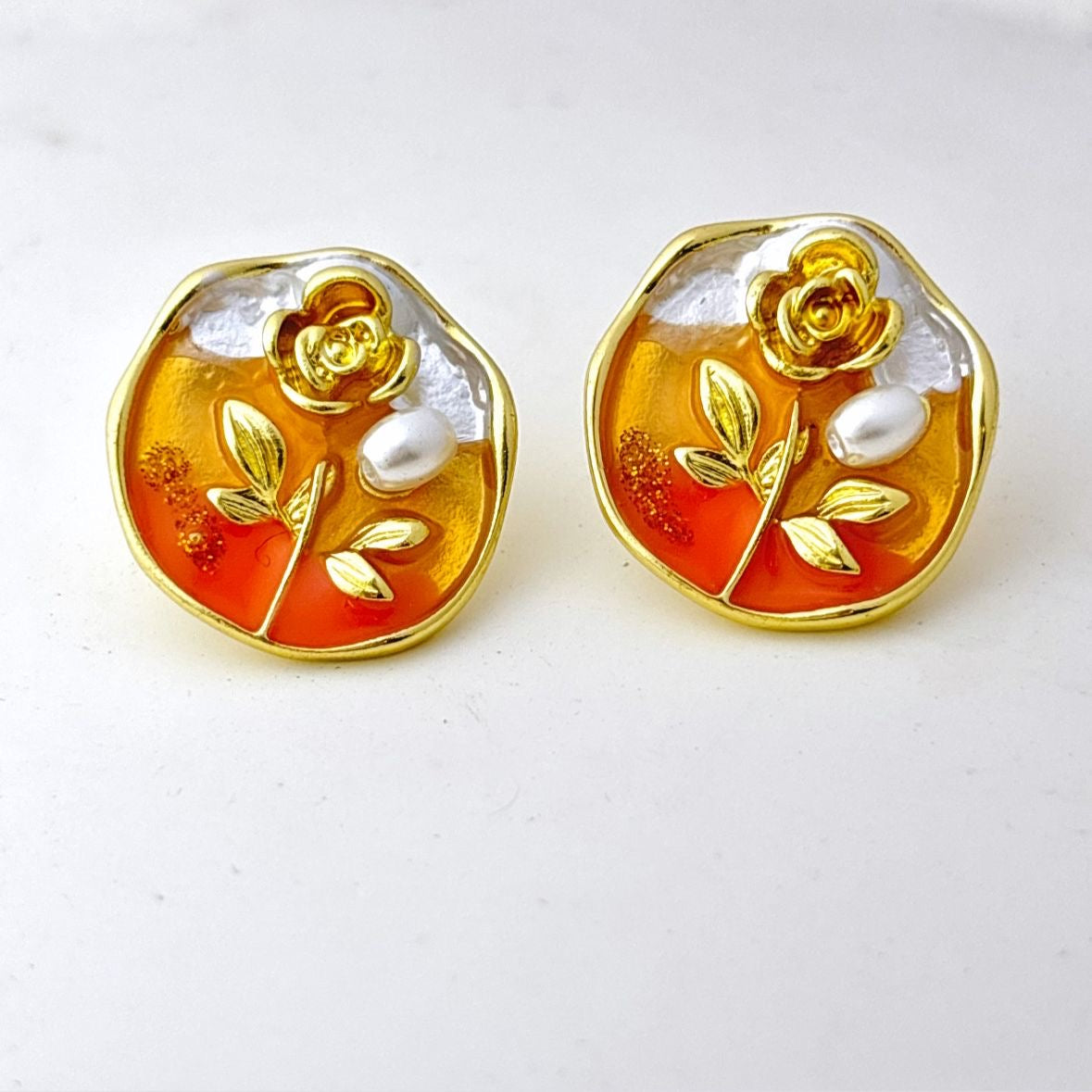 Enchanted Rose Studs -Marygold