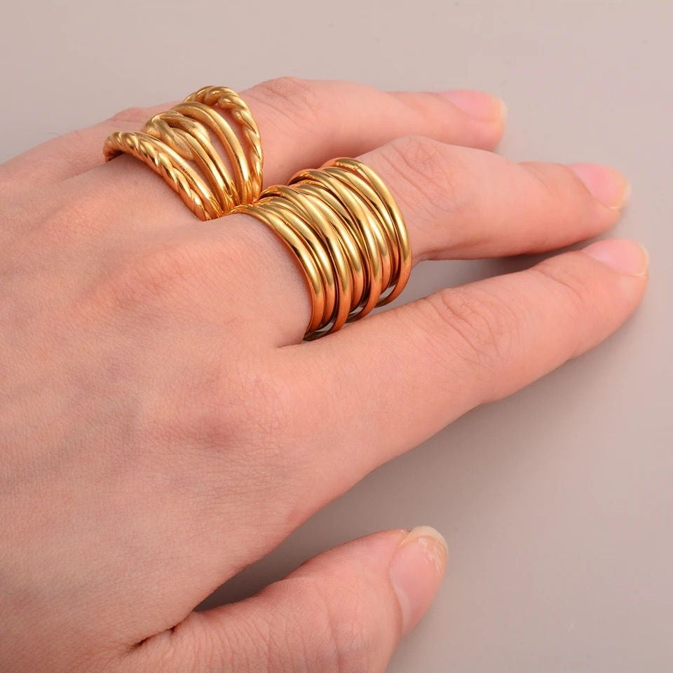 Honey Drizzle Ring -18K