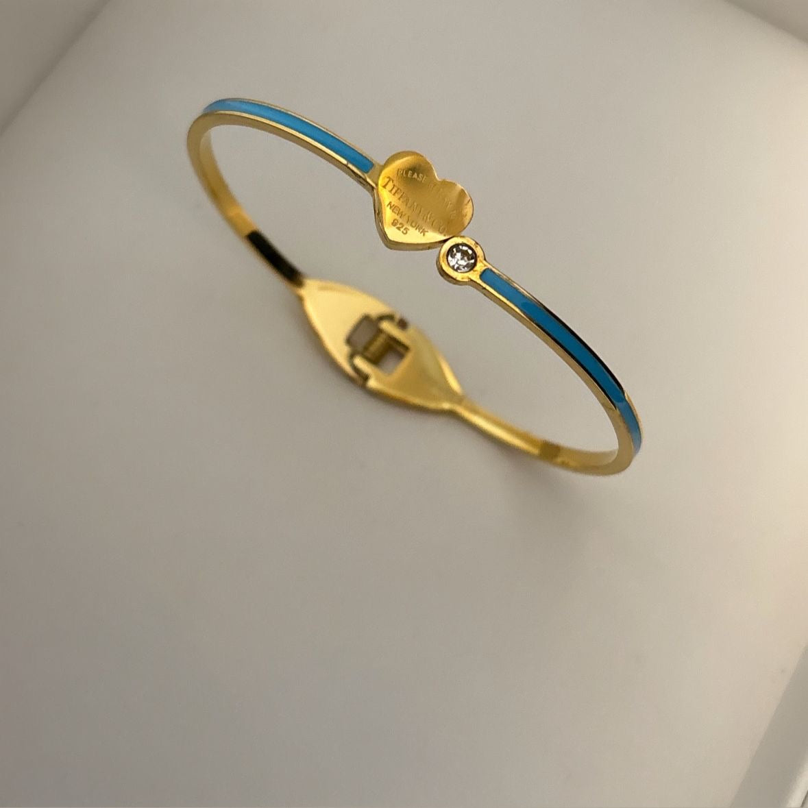 T-Blue Heart Dainty Bracelet