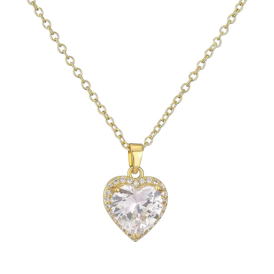 Crystal Honey Heart Necklace