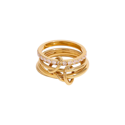 ISALÉA Eternity Interwine Stack Ring -Set Of Four