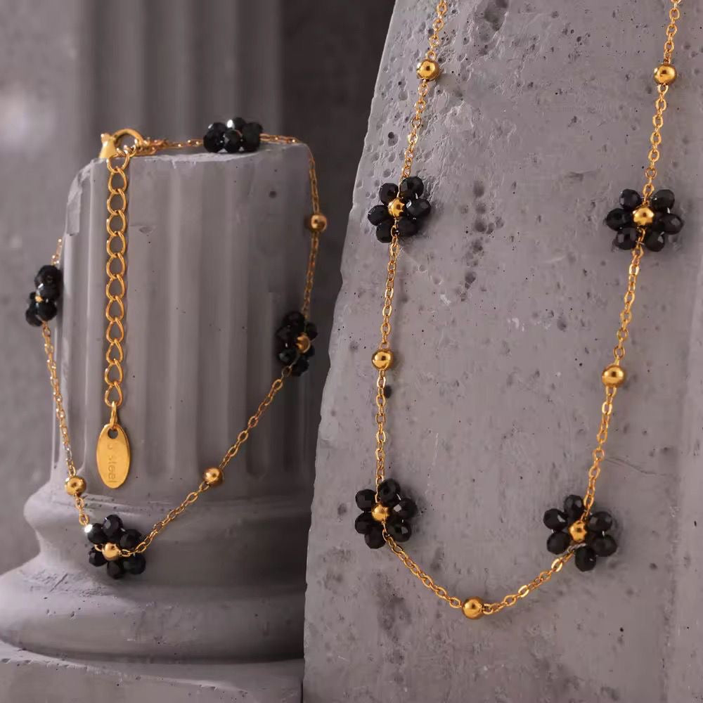 Disty Flora Black Bracelet