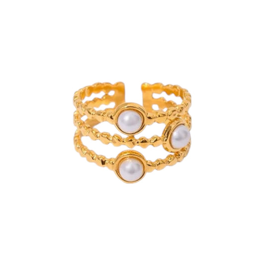 Pearl Quartz Ring -18K