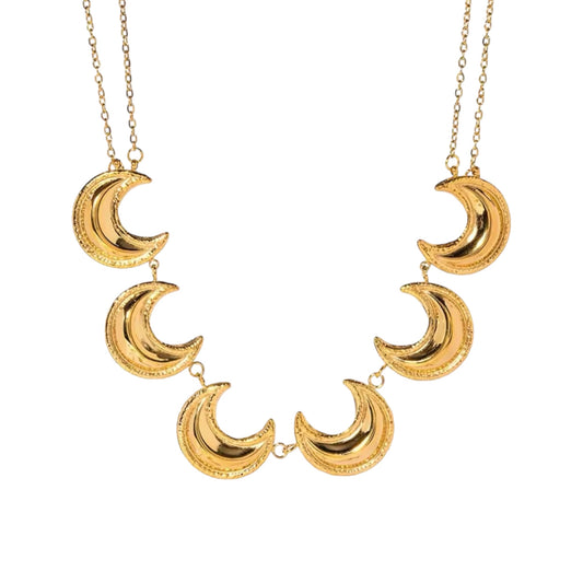 Moon Marry Necklace -18K