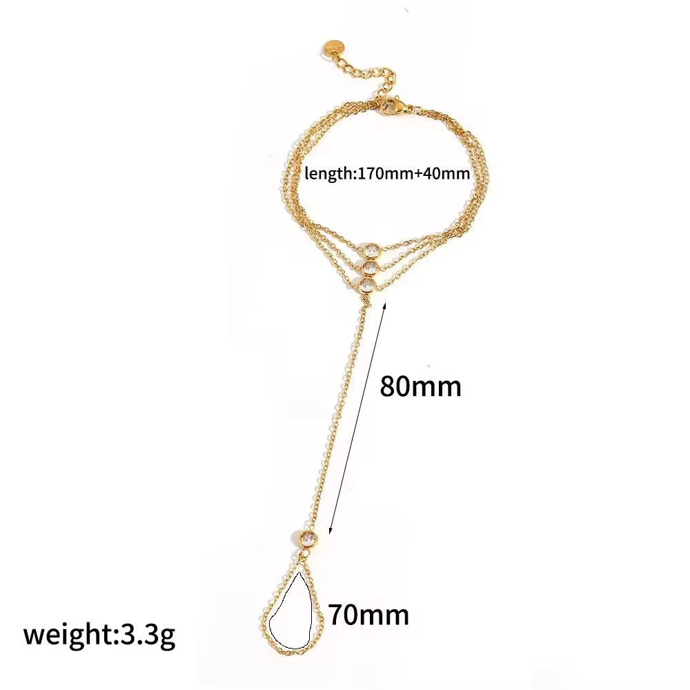 Bezel Diamond Hand Chain