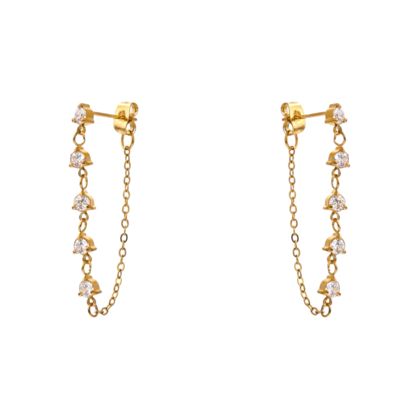 LUX Zircon Horizon Dangler -18K