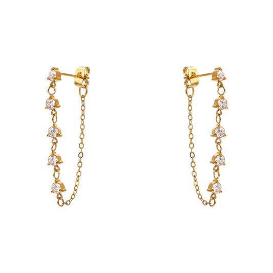 LUX Zircon Horizon Dangler -18K
