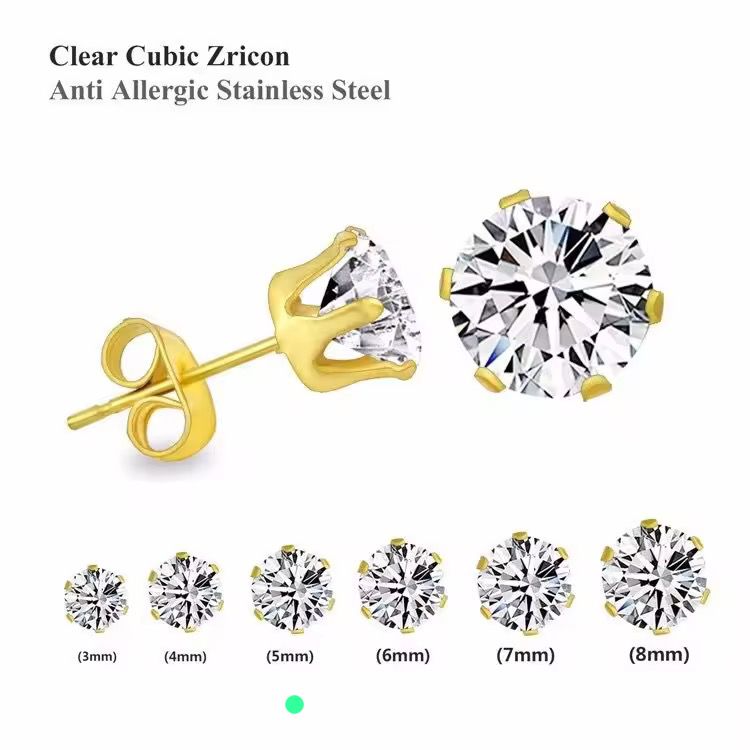 Diamond Dainty Dot Studs
