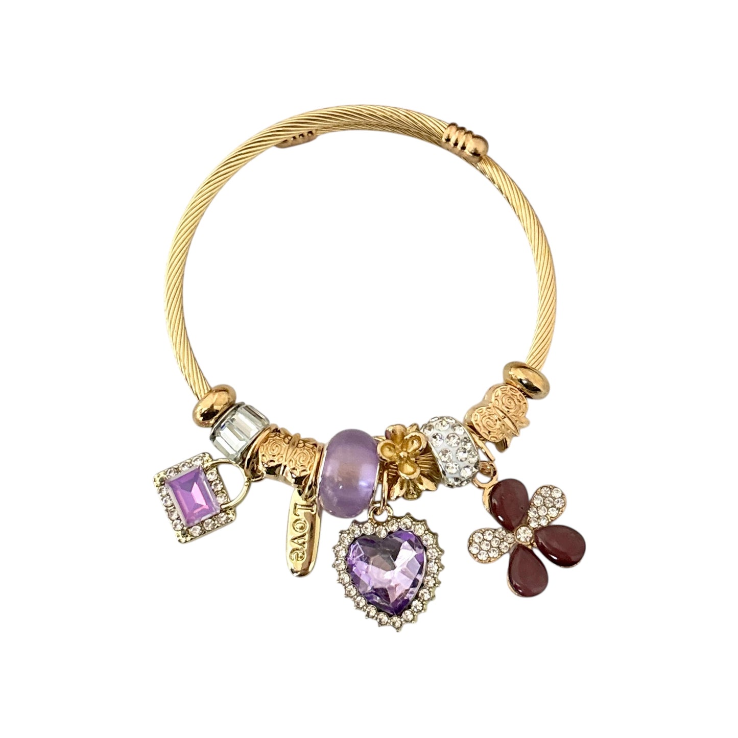Euphoria Flora Multi Charm Bracelet -Lilac Dreams