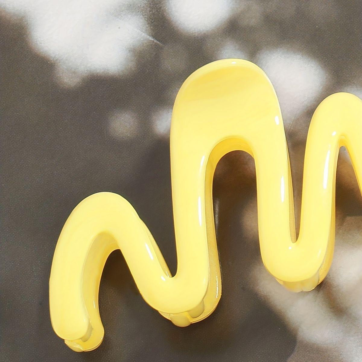 Wave Claw Clip -Yellow