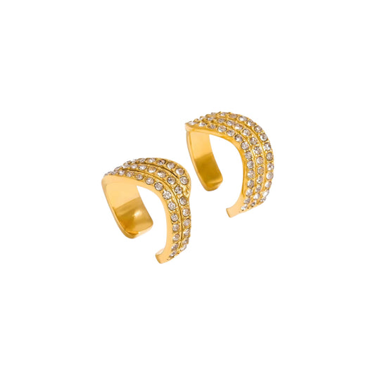Gleam Wave Ear Cuff Set