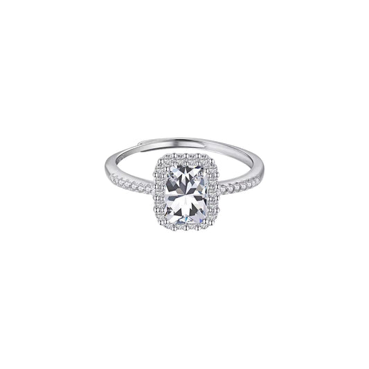 Princess Solitaire Ring -Adjustable