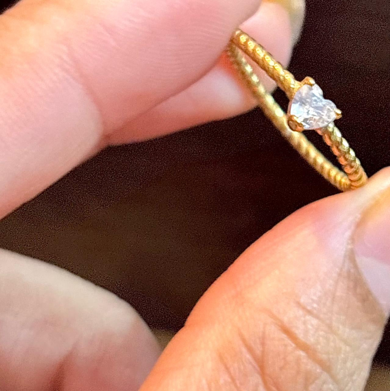 Paris Baby Heart Ring
