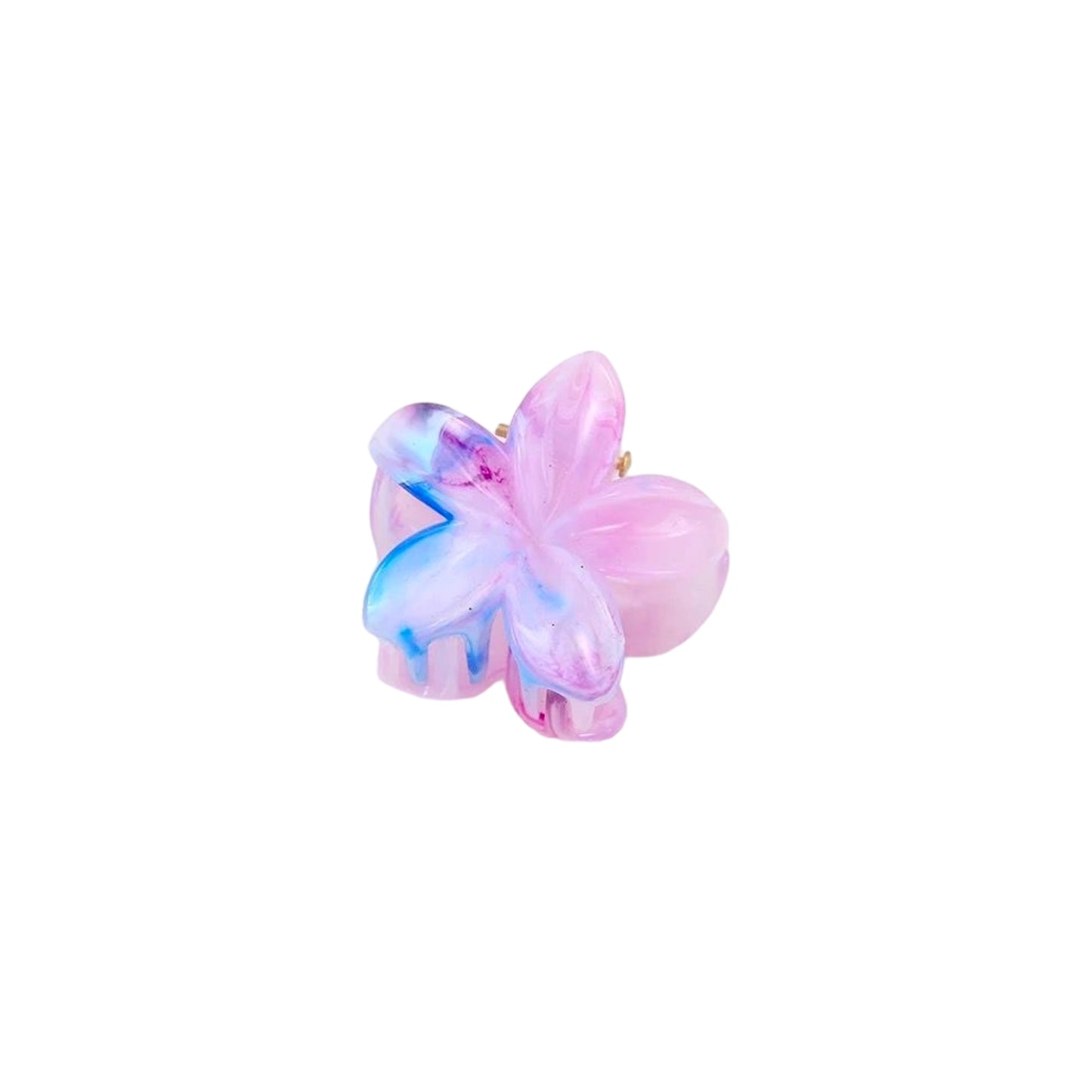 Mini Hawaiian Flower Claw Clip -Cotton Candy