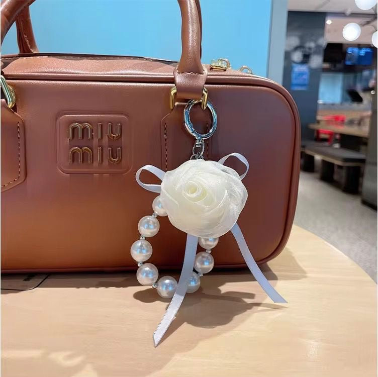 Rosa Pearl Bag Charm XKeychain