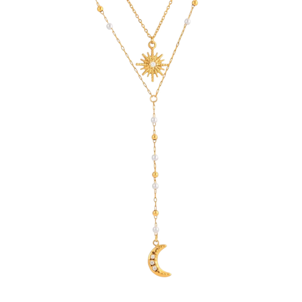 Starlit Layered Lariat Necklace