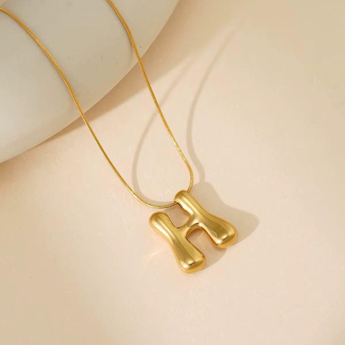 Bubble Initial Necklace