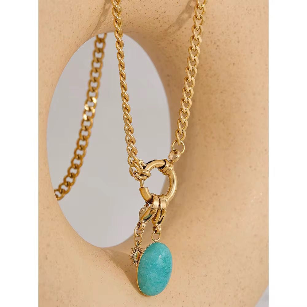 Feroza Necklace -Dual Charm