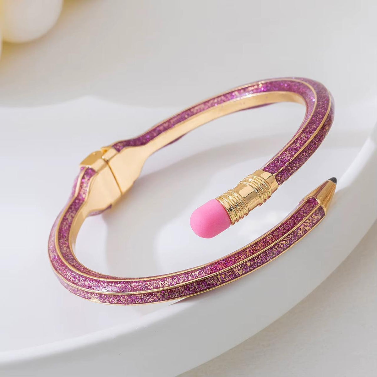 PENCIL Bracelet •Bling Purple