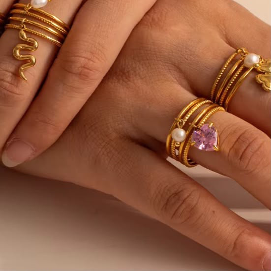 Sweet Heart Charm Ring
