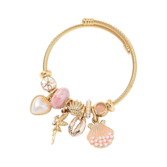 Oceanic Charm Bracelet -Pink