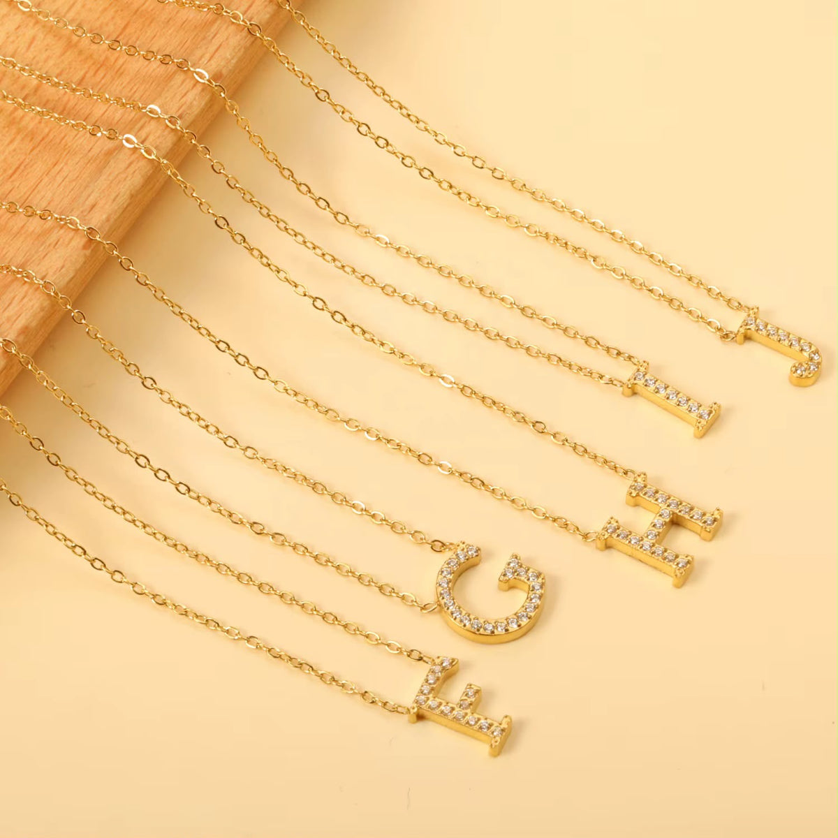 Letter LUXE Initial Necklace