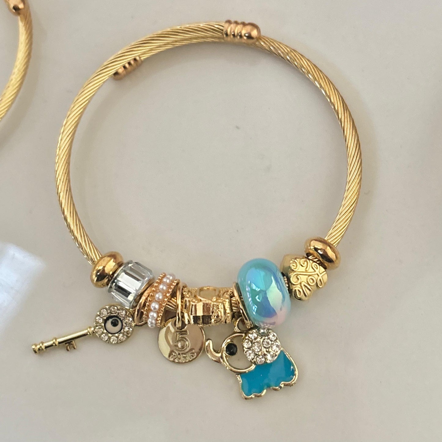 Pixie Multi Charm Bracelet -Blue