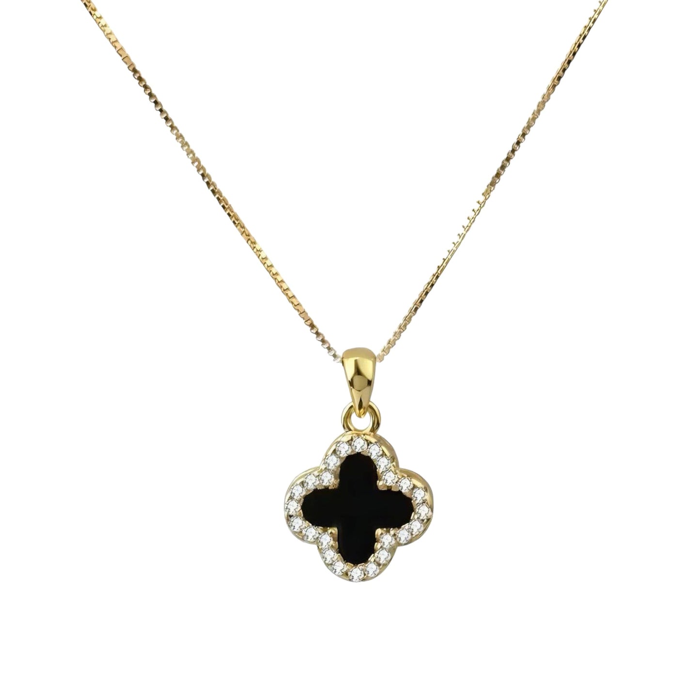 Sparkly Clover Necklace -Reversible