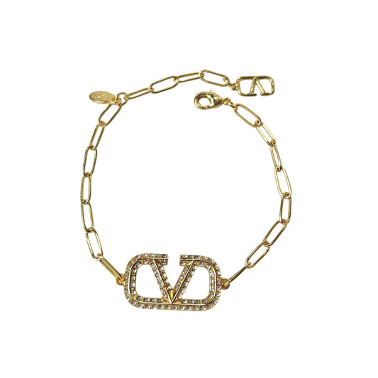 Luxurious V-Swarovski Crystal Bracelet -22K