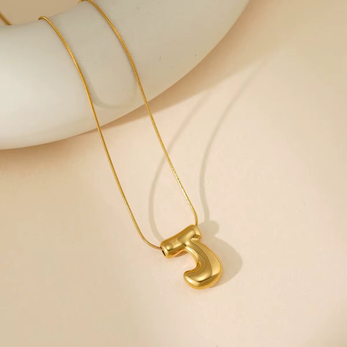 Bubble Initial Necklace
