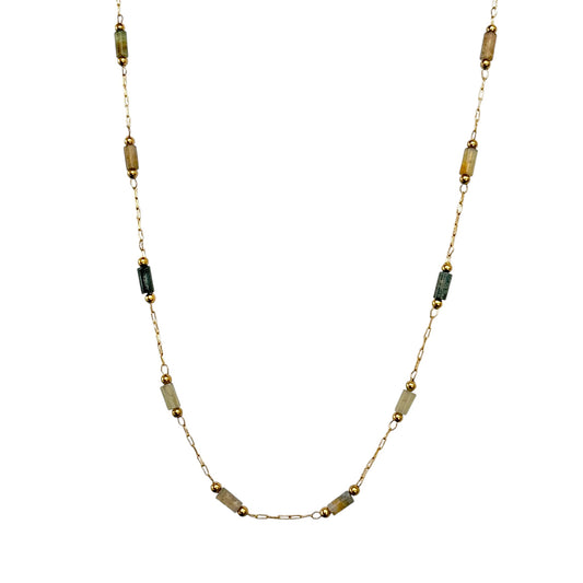 Jade Rock Necklace -18K