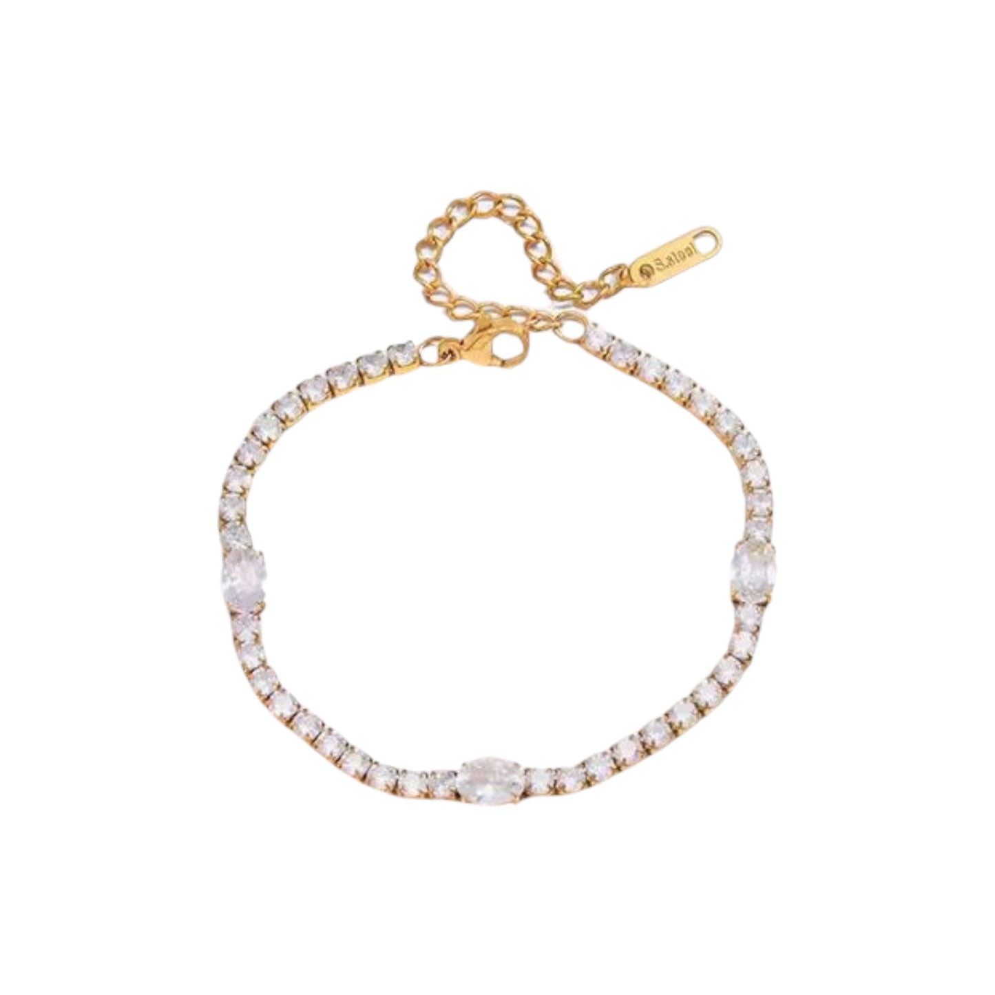 Halo Cut Luxus Tennis Bracelet
