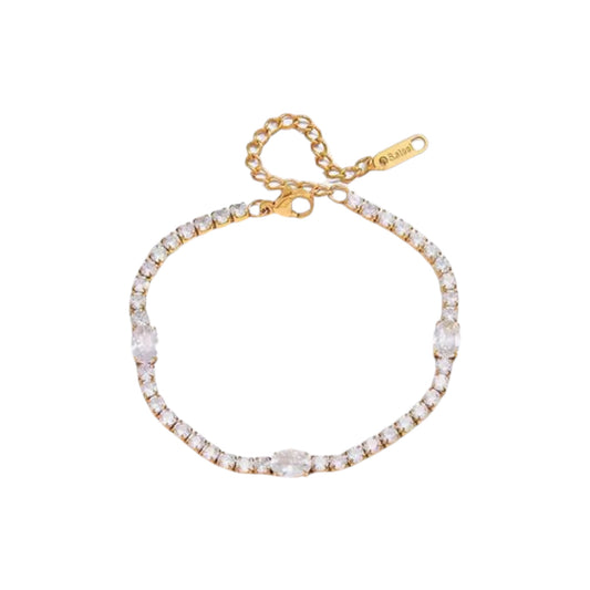 Halo Cut Luxus Tennis Bracelet