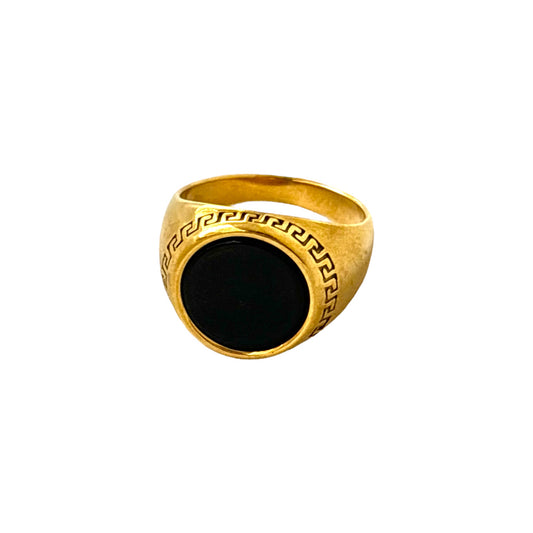 Vintage Melody Signet Ring -18K