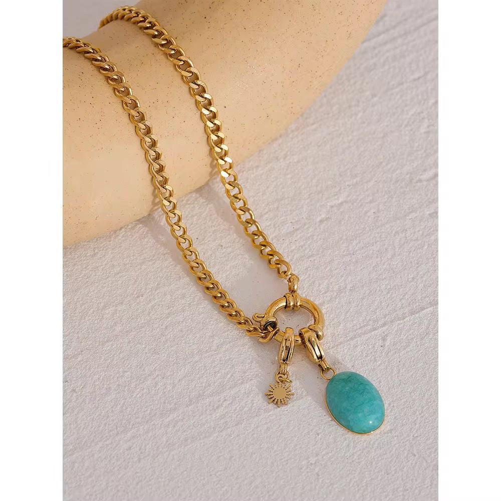 Feroza Necklace -Dual Charm