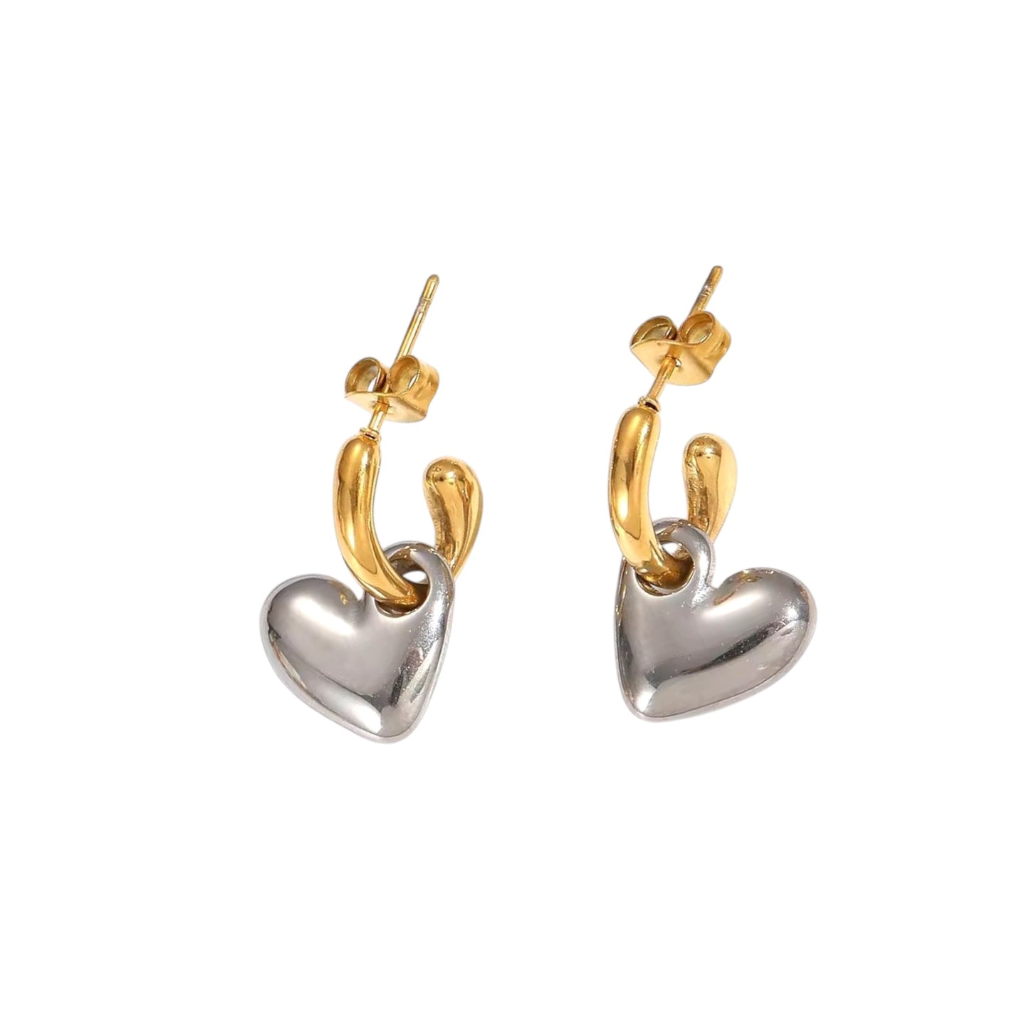 Lover Girl Charm Hoops -Mix Metal | Two Ways