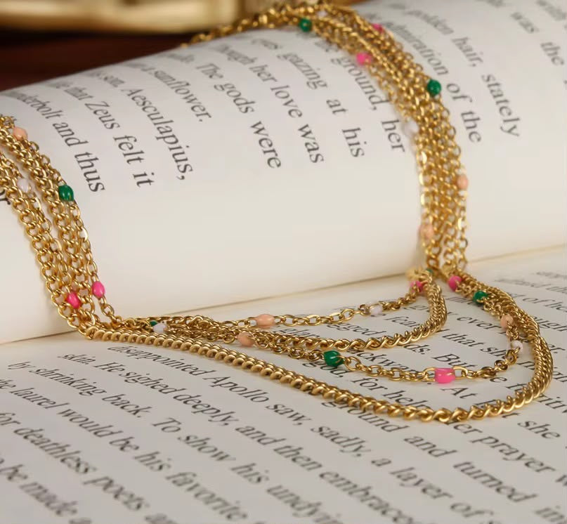 Candy Sorbet -Four Layered Necklace