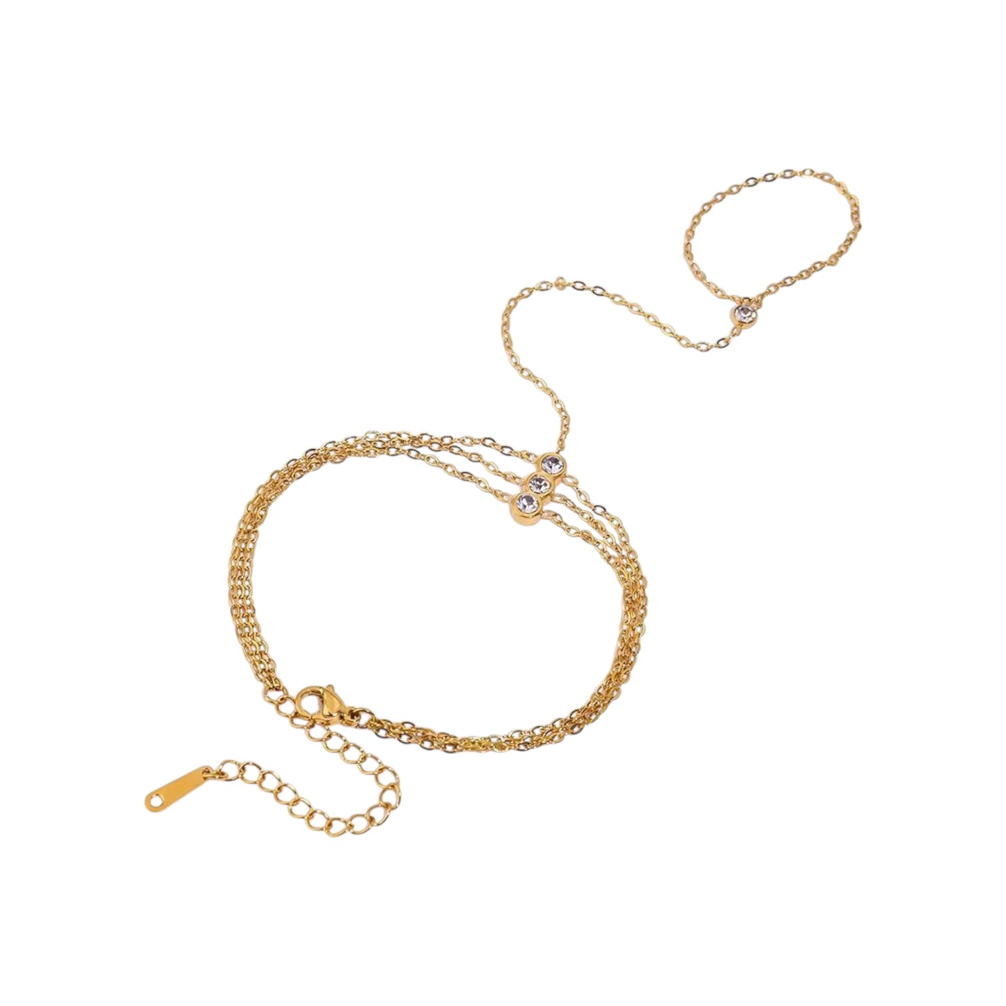 Bezel Diamond Hand Chain