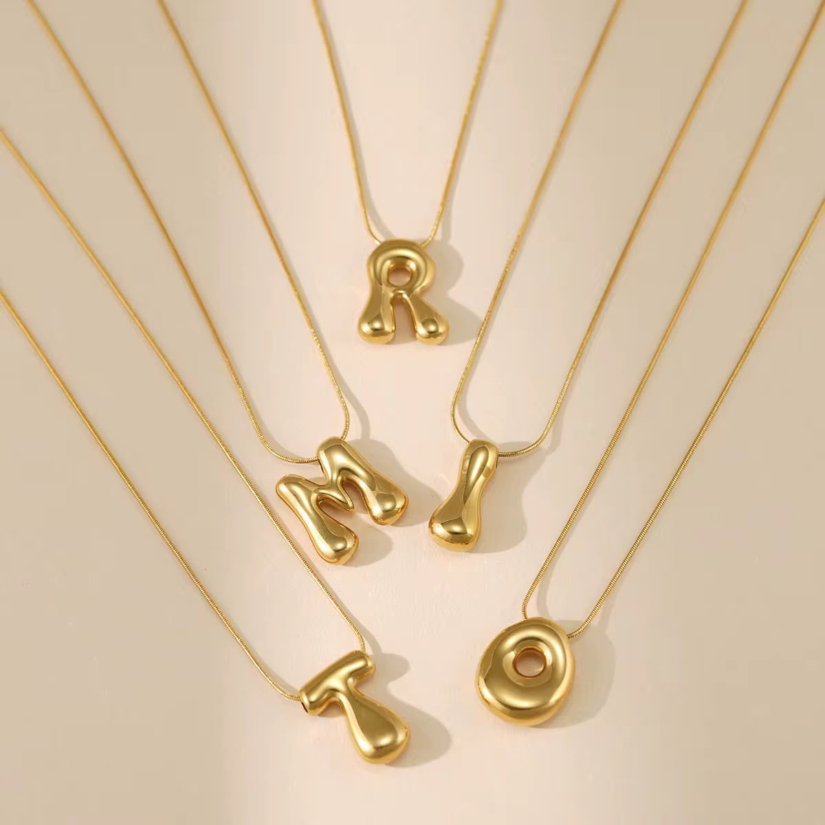Bubble Initial Necklace