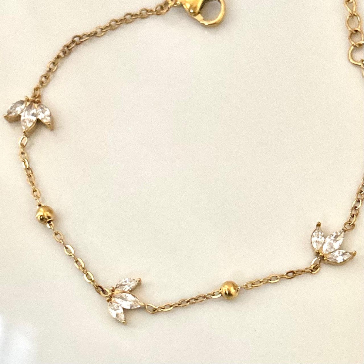 Crystal Leaflet Anklet