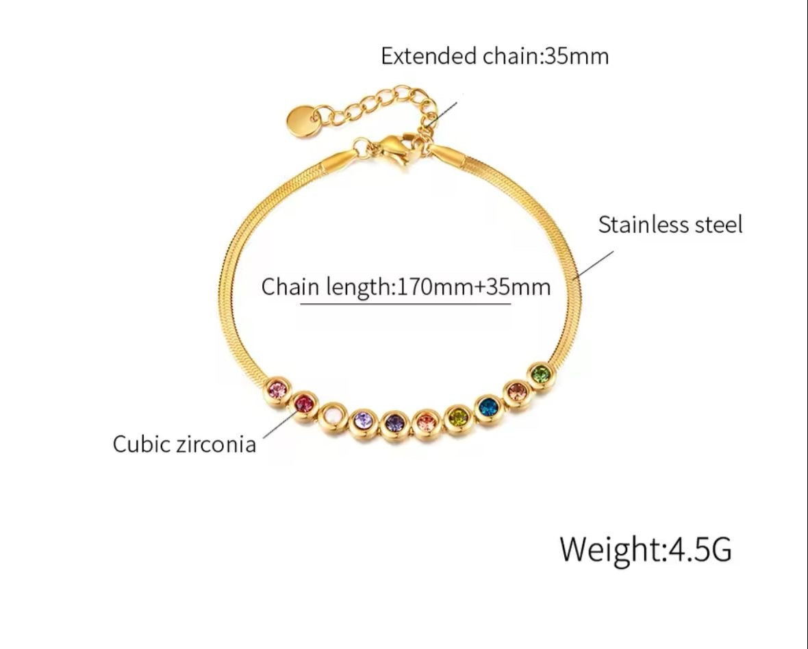 Twinkle Petite CZ Bracelet -18K