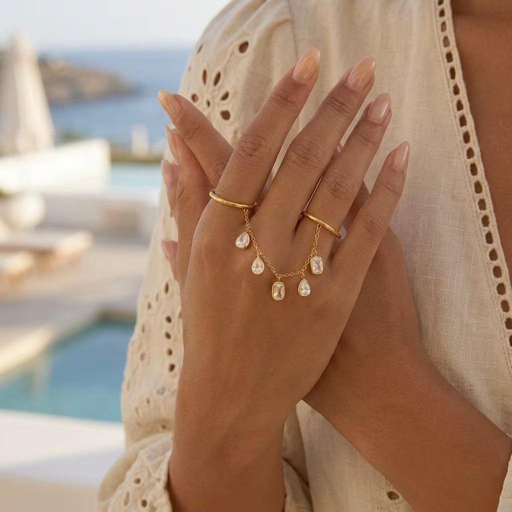 Chandelier Drape Stack Ring