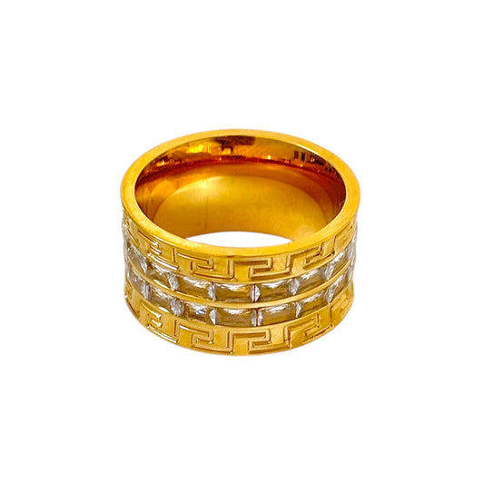 Greca Diamantés Ring -18K