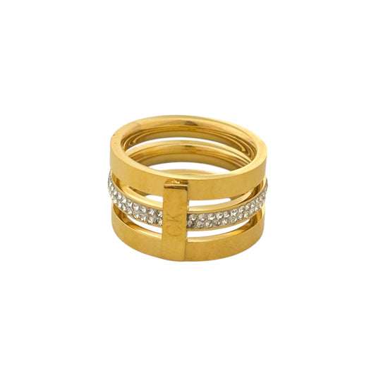 Tri Stacked LUX Ring
