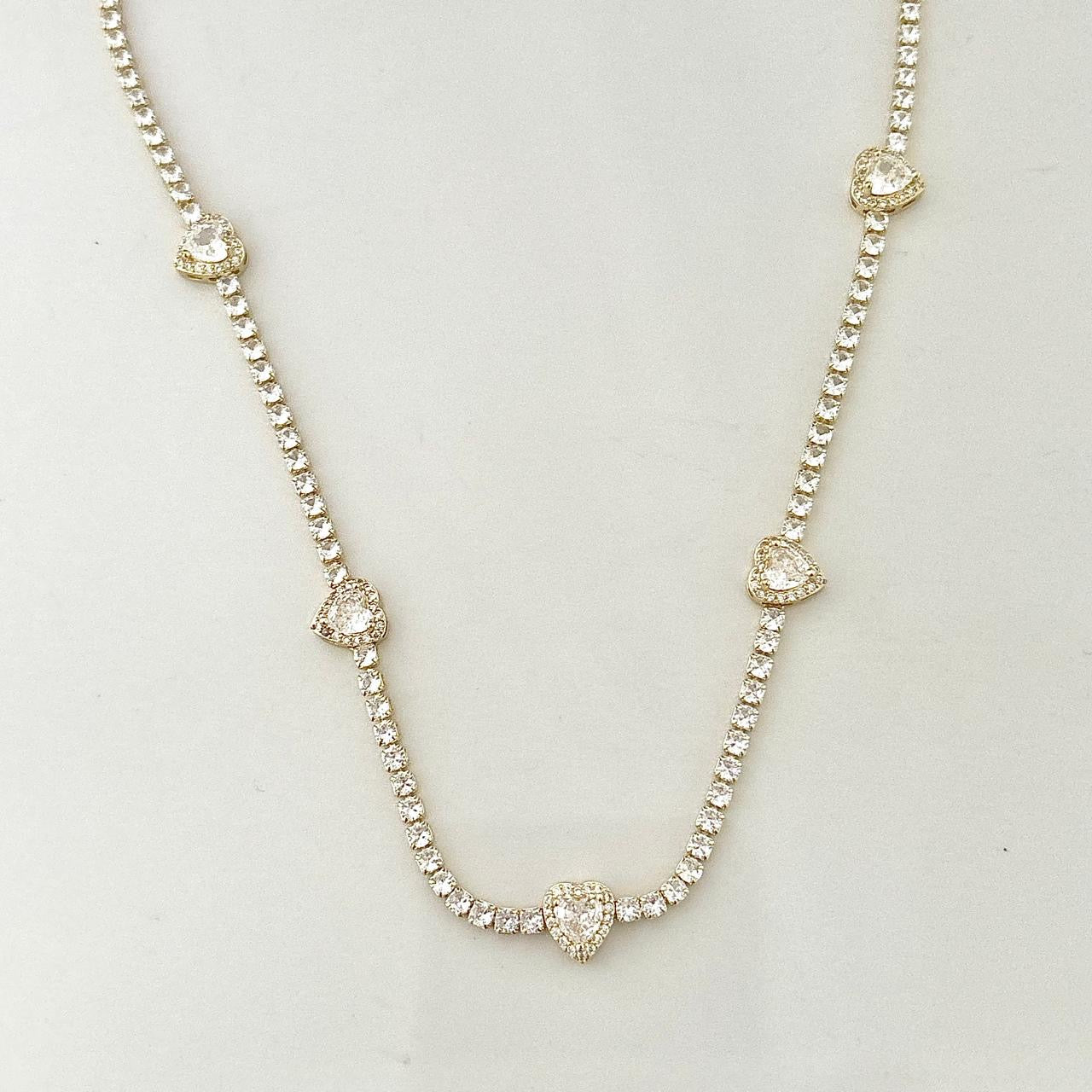 Princess LUX Heart Tennis Necklace