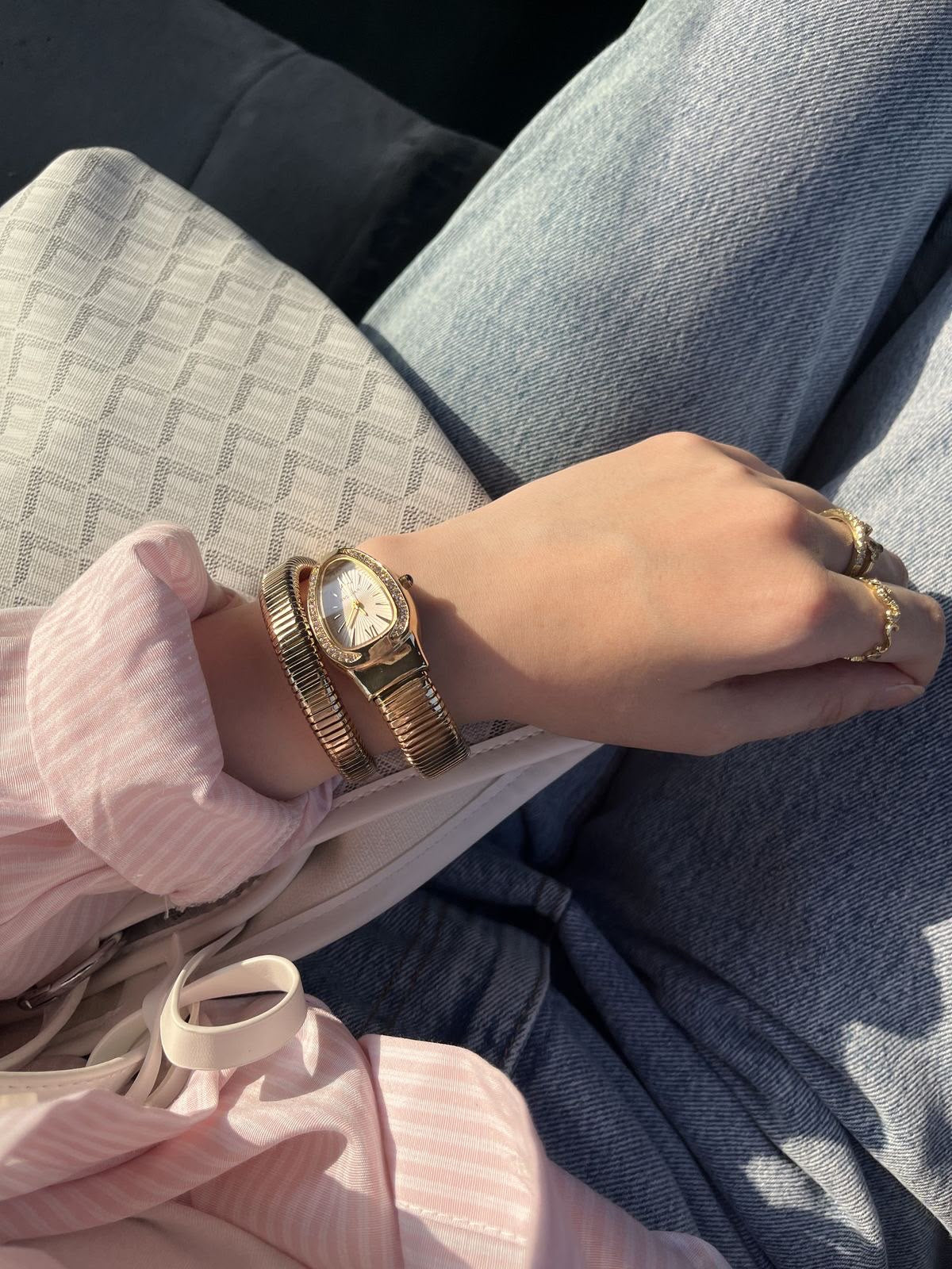 Serpenti Diamond X Gold Watch