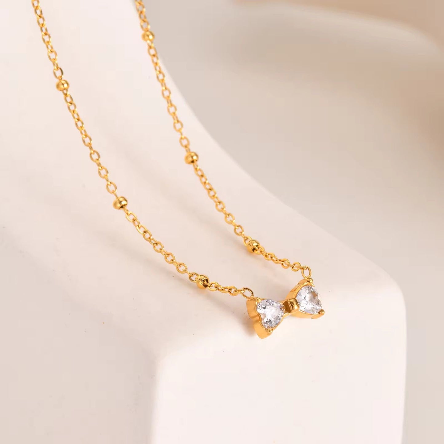 Crystal Bow Necklace