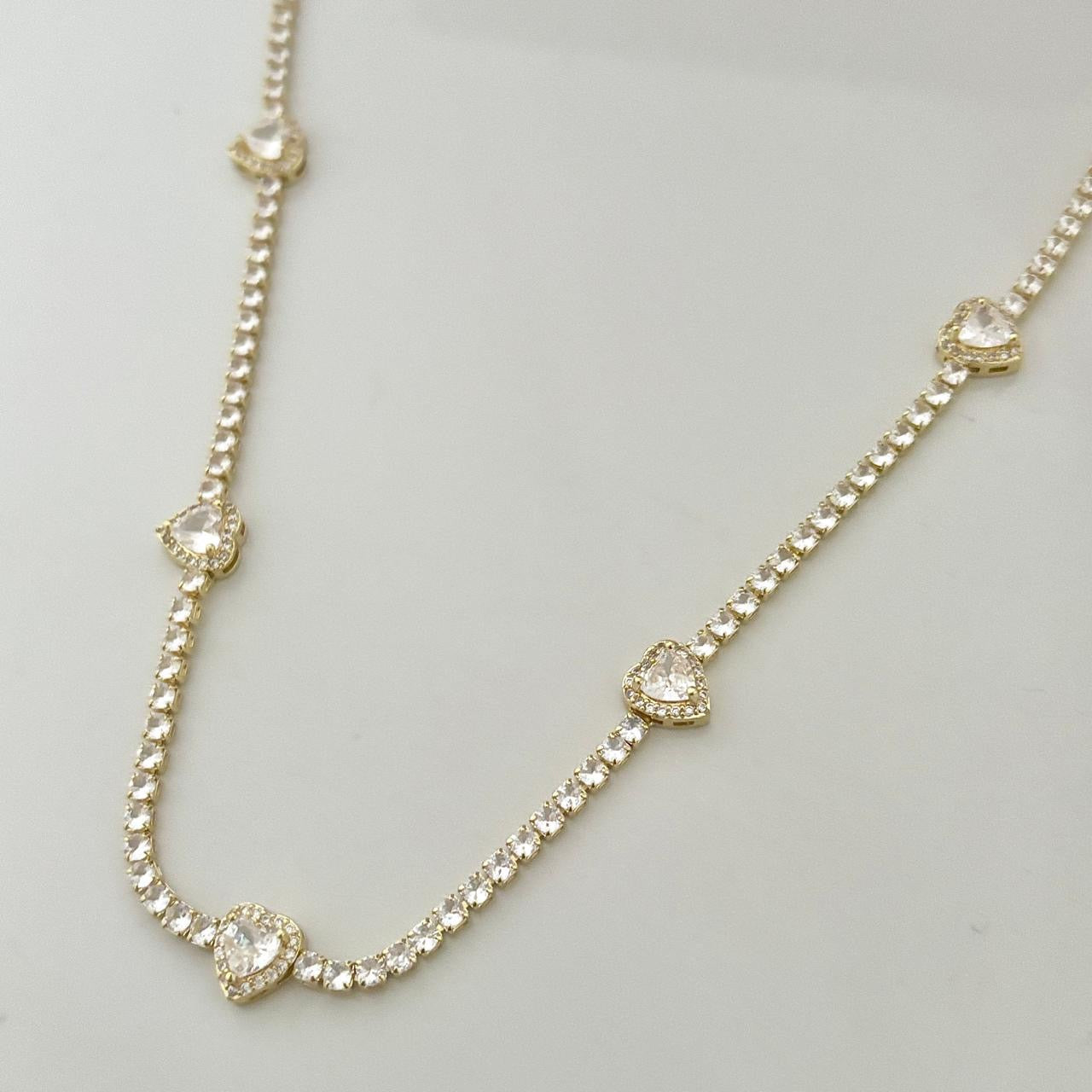 Princess LUX Heart Tennis Necklace